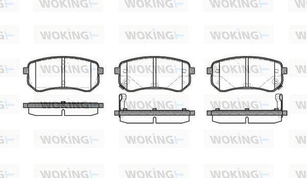 Woking P10353.02 - Kit de plaquettes de frein, frein à disque cwaw.fr