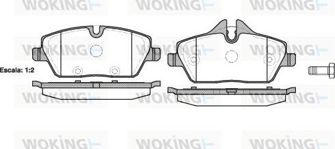 Woking P10313.10 - Kit de plaquettes de frein, frein à disque cwaw.fr