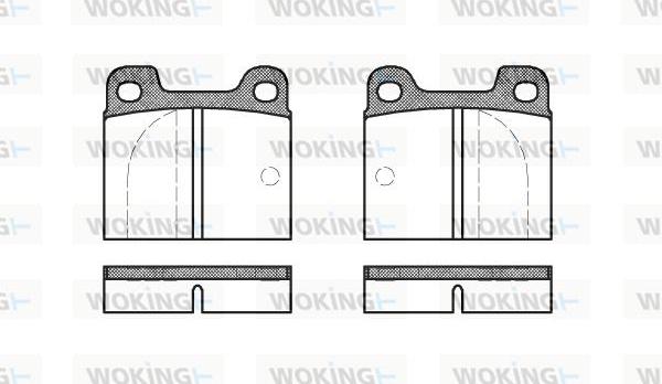 Woking P1033.00 - Kit de plaquettes de frein, frein à disque cwaw.fr