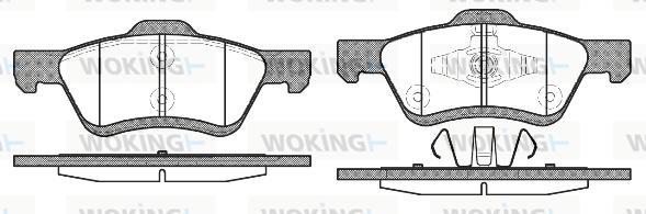 Woking P10243.00 - Kit de plaquettes de frein, frein à disque cwaw.fr