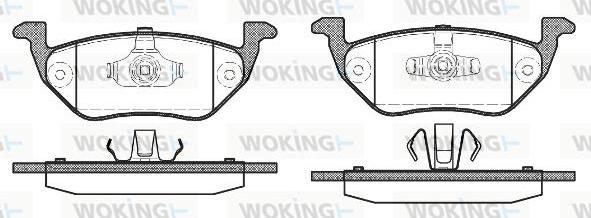 Woking P10253.00 - Kit de plaquettes de frein, frein à disque cwaw.fr