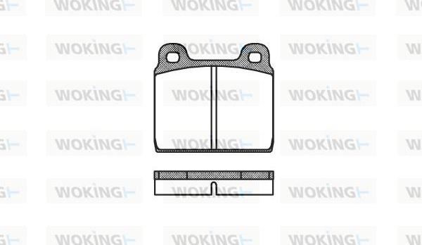 Woking P1023.00 - Kit de plaquettes de frein, frein à disque cwaw.fr