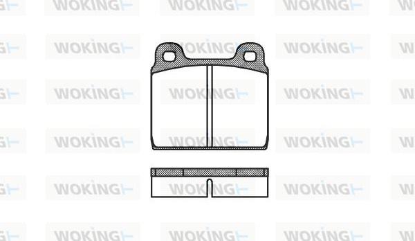 Woking P1023.20 - Kit de plaquettes de frein, frein à disque cwaw.fr