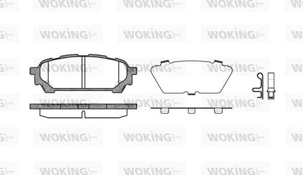 Woking P10763.01 - Kit de plaquettes de frein, frein à disque cwaw.fr