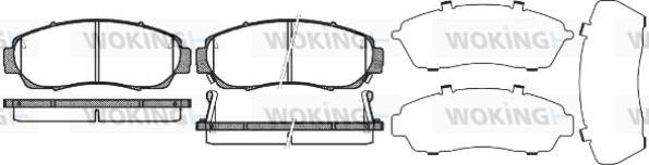 Woking P10713.12 - Kit de plaquettes de frein, frein à disque cwaw.fr