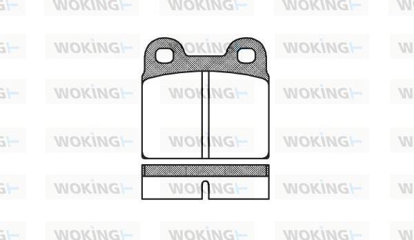 Woking P1073.00 - Kit de plaquettes de frein, frein à disque cwaw.fr