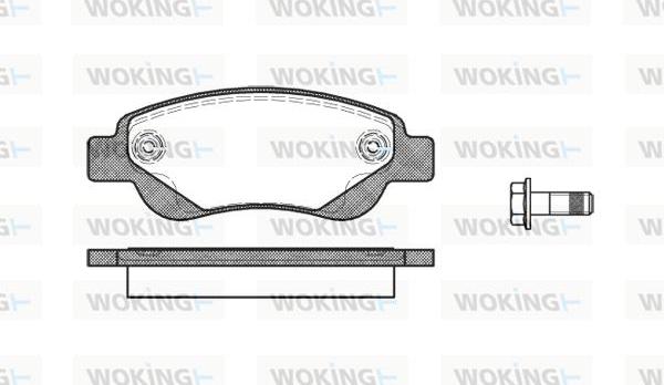 Woking P10773.00 - Kit de plaquettes de frein, frein à disque cwaw.fr