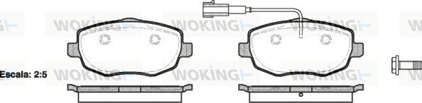 Woking P11993.01 - Kit de plaquettes de frein, frein à disque cwaw.fr