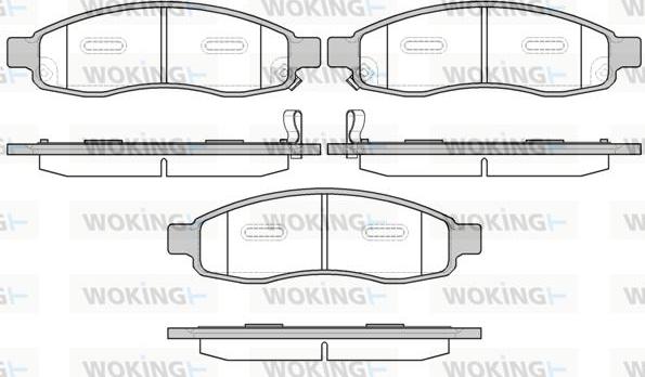 Woking P11943.32 - Kit de plaquettes de frein, frein à disque cwaw.fr