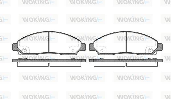 Woking P11983.14 - Kit de plaquettes de frein, frein à disque cwaw.fr