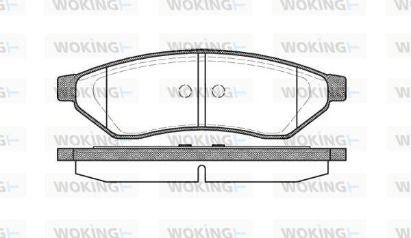 Woking P11493.00 - Kit de plaquettes de frein, frein à disque cwaw.fr