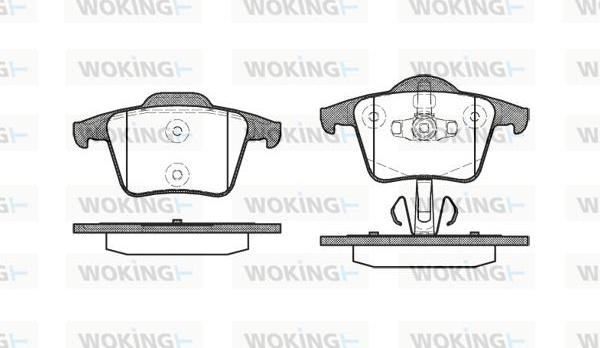 Woking P11443.00 - Kit de plaquettes de frein, frein à disque cwaw.fr