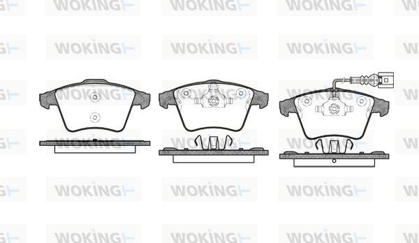 Woking P11453.01 - Kit de plaquettes de frein, frein à disque cwaw.fr