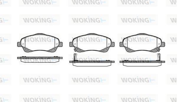 Woking P11463.02 - Kit de plaquettes de frein, frein à disque cwaw.fr