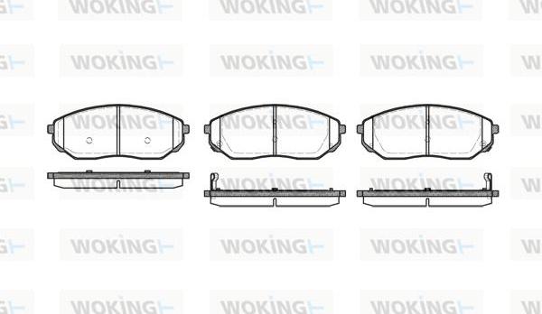 Woking P11413.02 - Kit de plaquettes de frein, frein à disque cwaw.fr