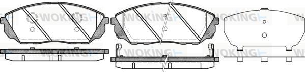 Woking P11413.12 - Kit de plaquettes de frein, frein à disque cwaw.fr