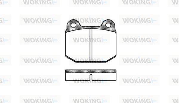 Woking P1143.00 - Kit de plaquettes de frein, frein à disque cwaw.fr