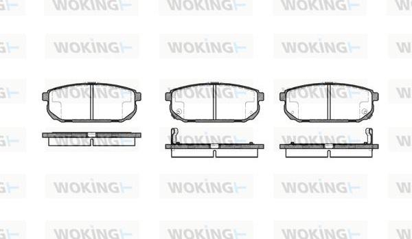 Woking P11423.02 - Kit de plaquettes de frein, frein à disque cwaw.fr