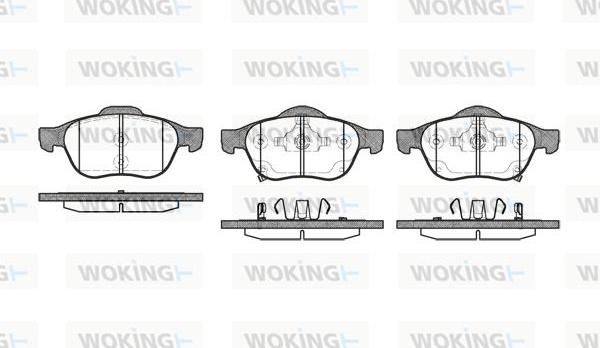 Woking P11543.02 - Kit de plaquettes de frein, frein à disque cwaw.fr