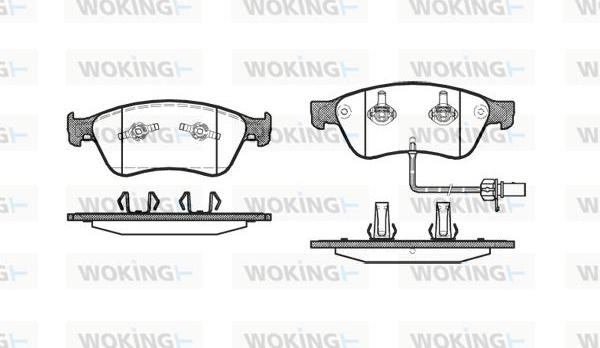 Woking P11563.02 - Kit de plaquettes de frein, frein à disque cwaw.fr