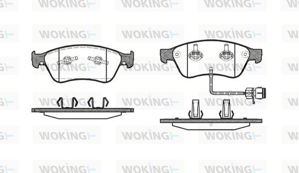 Woking P11563.12 - Kit de plaquettes de frein, frein à disque cwaw.fr