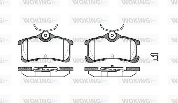 Woking P11503.02 - Kit de plaquettes de frein, frein à disque cwaw.fr