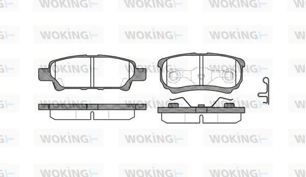 Woking P11513.02 - Kit de plaquettes de frein, frein à disque cwaw.fr