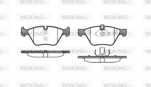 Woking P11523.00 - Kit de plaquettes de frein, frein à disque cwaw.fr