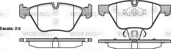 Woking P11523.10 - Kit de plaquettes de frein, frein à disque cwaw.fr