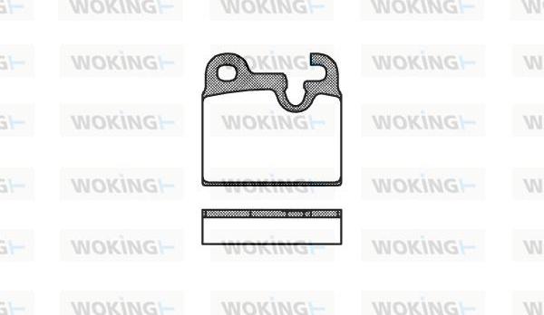 Woking P1163.00 - Kit de plaquettes de frein, frein à disque cwaw.fr