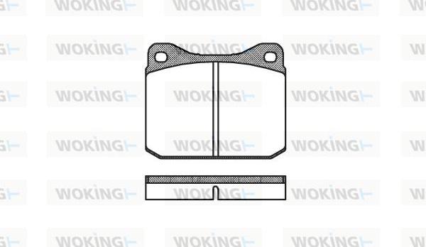 Woking P1103.10 - Kit de plaquettes de frein, frein à disque cwaw.fr