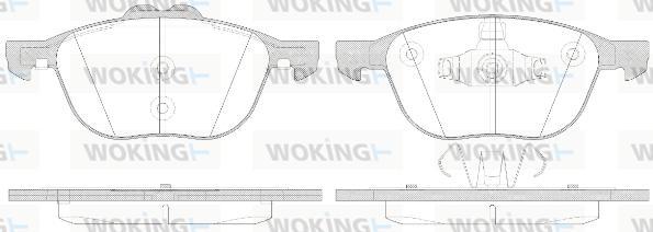 Woking P11823.50 - Kit de plaquettes de frein, frein à disque cwaw.fr