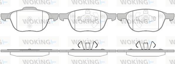 Woking P11823.00 - Kit de plaquettes de frein, frein à disque cwaw.fr