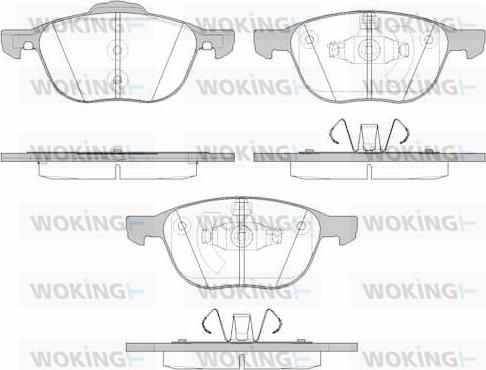 Woking P11823.15 - Kit de plaquettes de frein, frein à disque cwaw.fr