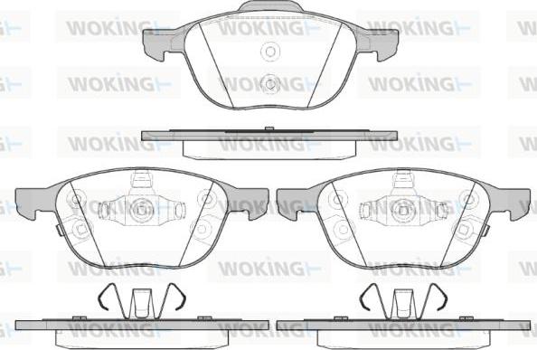 Woking P11823.12 - Kit de plaquettes de frein, frein à disque cwaw.fr