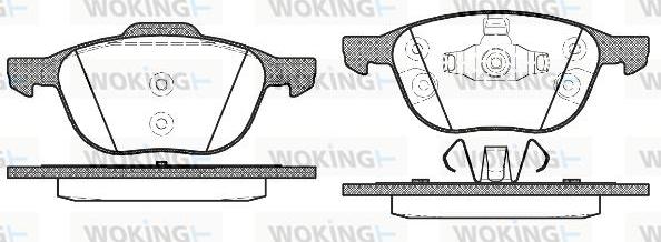 Woking P11823.30 - Kit de plaquettes de frein, frein à disque cwaw.fr