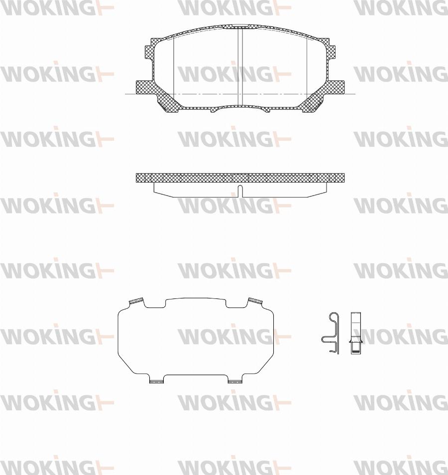 Woking P11393.02 - Kit de plaquettes de frein, frein à disque cwaw.fr