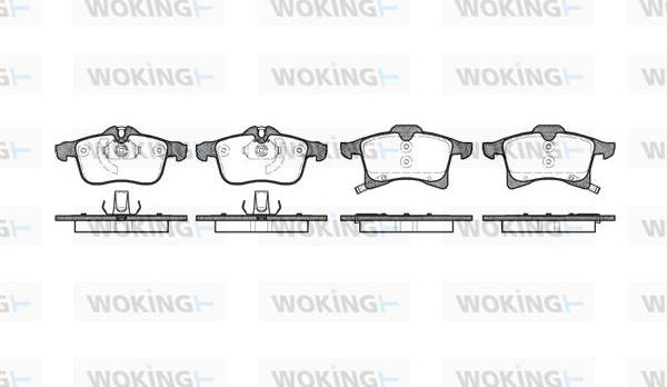 Woking P11363.02 - Kit de plaquettes de frein, frein à disque cwaw.fr