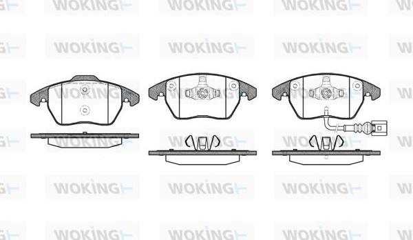 Woking P11303.01 - Kit de plaquettes de frein, frein à disque cwaw.fr