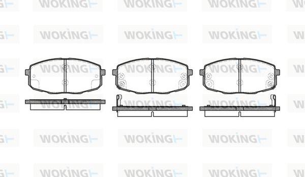 Woking P11383.02 - Kit de plaquettes de frein, frein à disque cwaw.fr