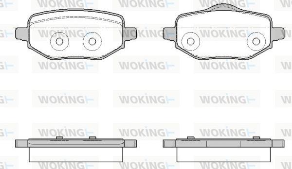 Woking P18523.00 - Kit de plaquettes de frein, frein à disque cwaw.fr