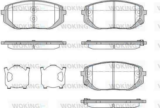 Woking P18573.02 - Kit de plaquettes de frein, frein à disque cwaw.fr