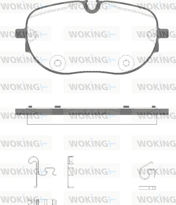 Woking P18633.00 - Kit de plaquettes de frein, frein à disque cwaw.fr