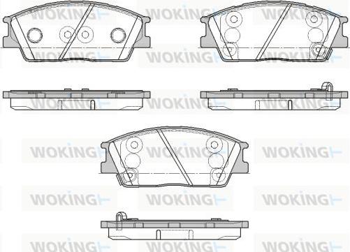 Woking P18673.02 - Kit de plaquettes de frein, frein à disque cwaw.fr