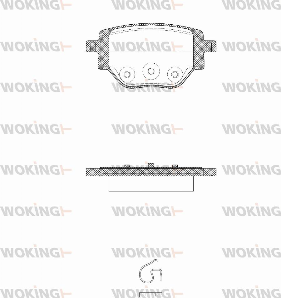 Woking P18053.00 - Kit de plaquettes de frein, frein à disque cwaw.fr