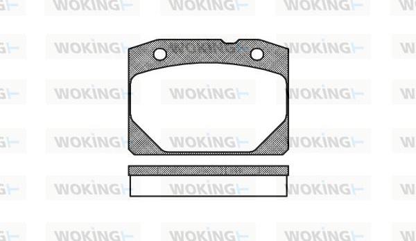 Woking P1803.00 - Kit de plaquettes de frein, frein à disque cwaw.fr