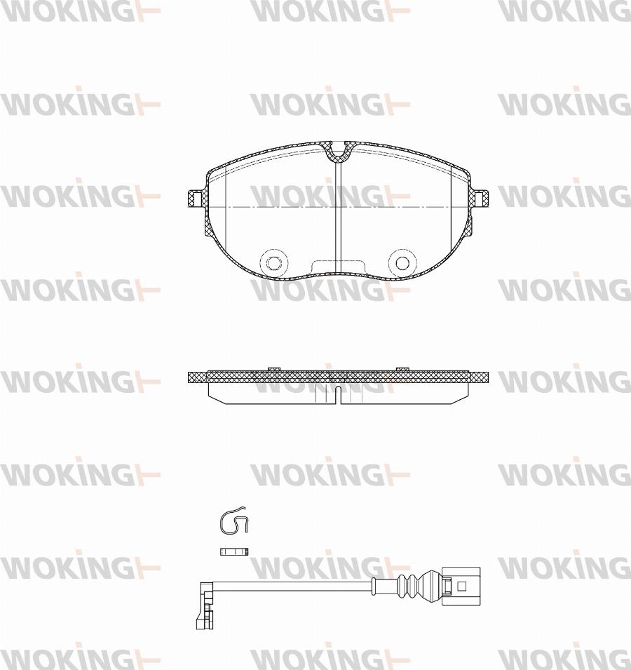 Woking P18193.01 - Kit de plaquettes de frein, frein à disque cwaw.fr