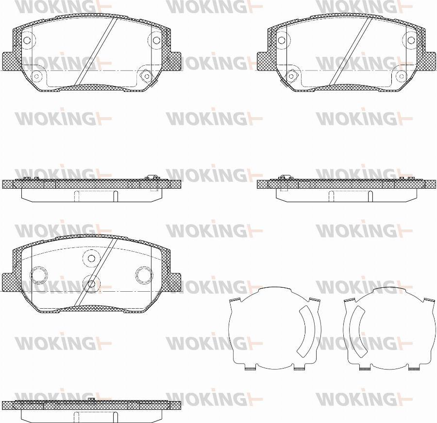 Woking P18103.02 - Kit de plaquettes de frein, frein à disque cwaw.fr