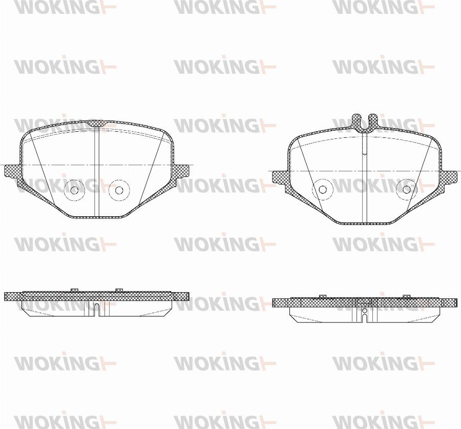 Woking P18133.00 - Kit de plaquettes de frein, frein à disque cwaw.fr