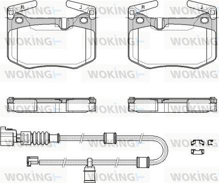 Woking P18793.02 - Kit de plaquettes de frein, frein à disque cwaw.fr